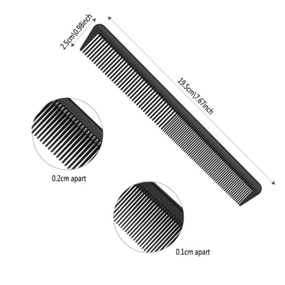 JeoPoom Carbon Kamm, Kompakter Karbonkamm, Grob fein 2 Zahnungen, Salon Friseur Haarpflege Werkzeuge für Männer und Frauen mit Verschiedenen Arten von Haaren