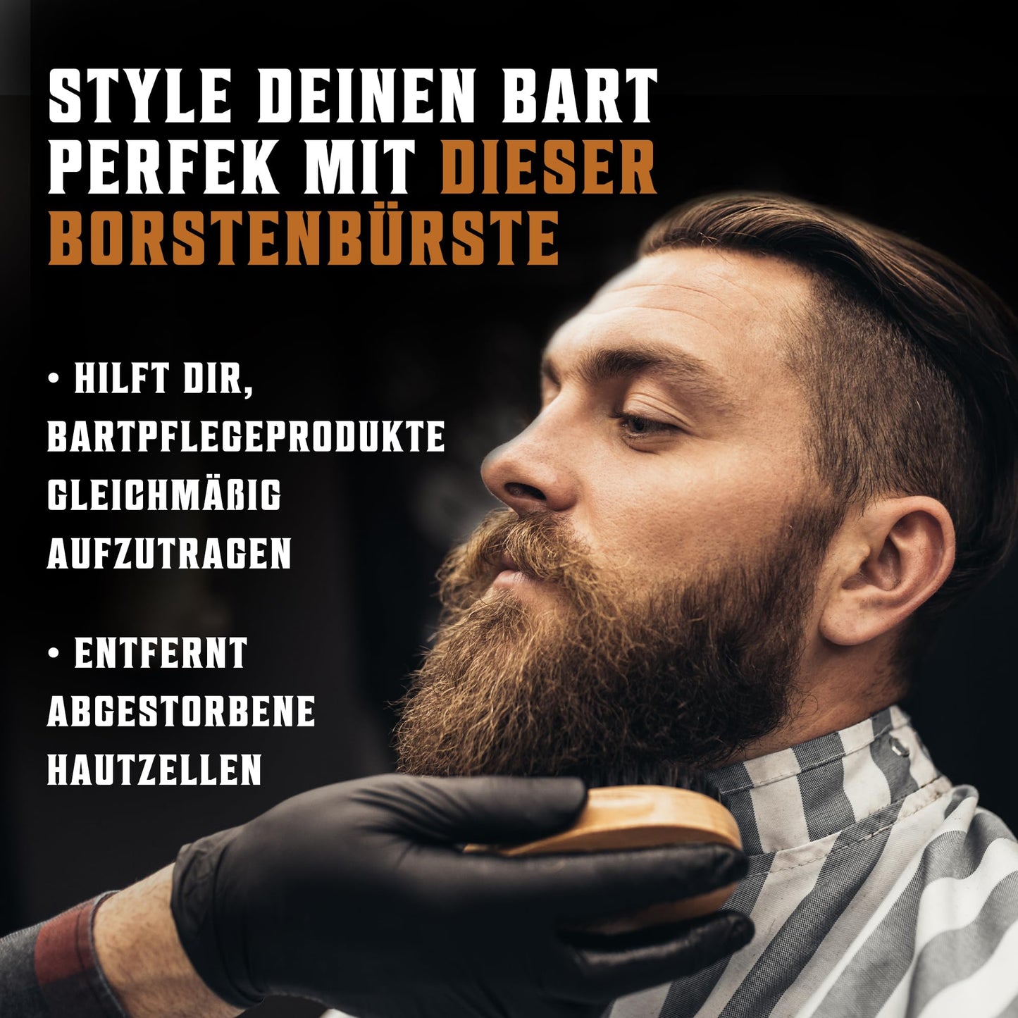 Viking Revolution - Bartkamm & Bartbürste Set Für Männer - Natürliche Bart bürste Wildschweinborsten & Dual-action-birnenholzkamm Mit Samt-reiseetui - Geschenke Für Männer