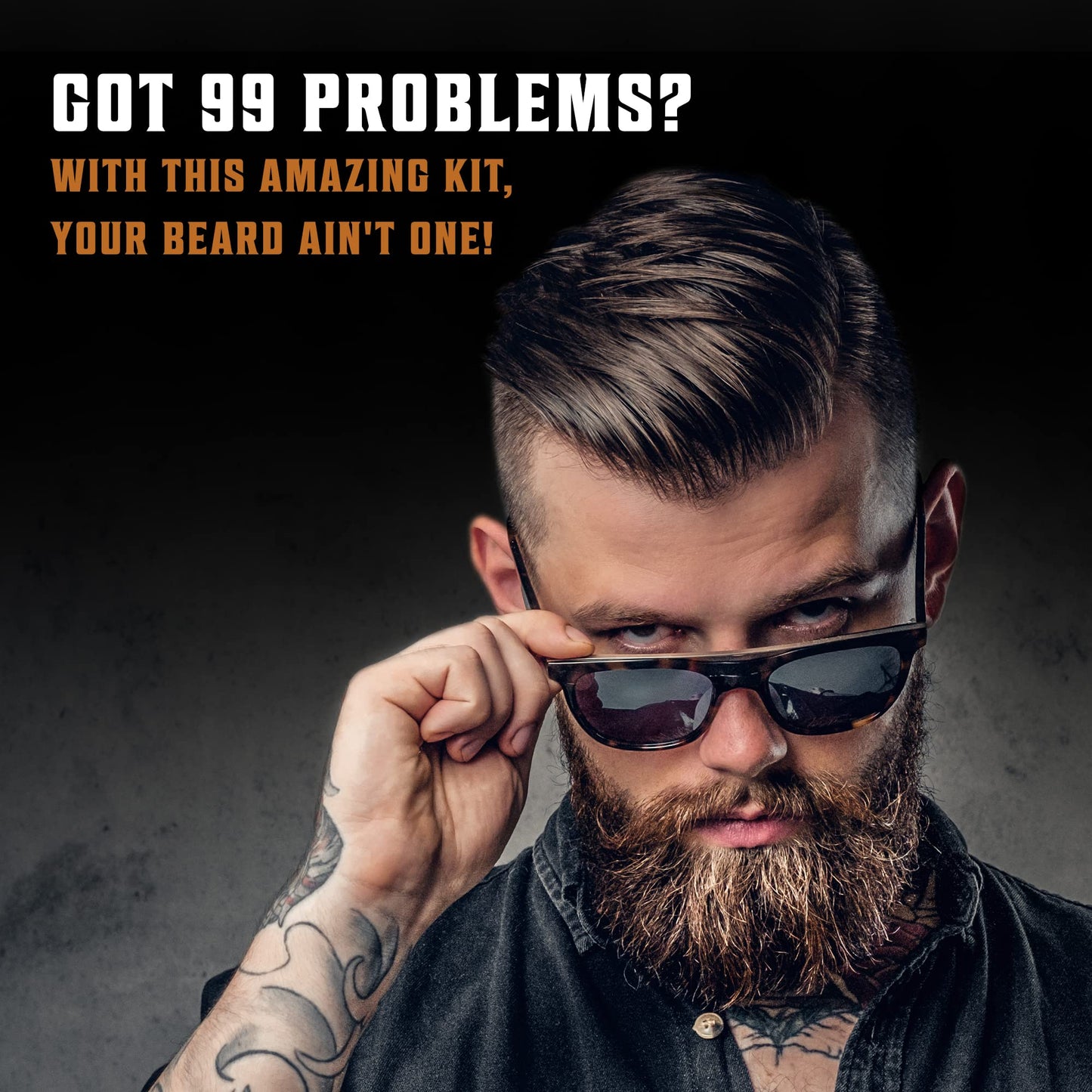 Viking Revolution - Bartkamm & Bartbürste Set Für Männer - Natürliche Bart bürste Wildschweinborsten & Dual-action-birnenholzkamm Mit Samt-reiseetui - Geschenke Für Männer