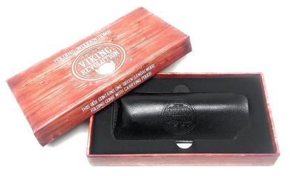 Viking Revolution - Bartkamm - Faltbarer Bartkamm Männer für Herren mit Etui - Sandelholz & Natürlicher Butterfly Kamm mit Geschenkbox - Herren Geschenke - Weihnachtsgeschenke für männer